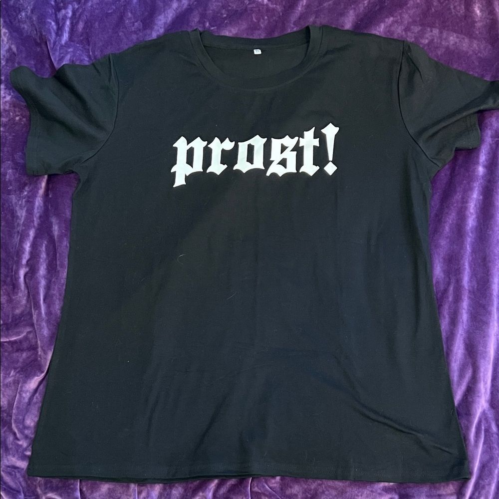 Prost Oktoberfest Black Graphic T-Shirt (Men’s XL)
